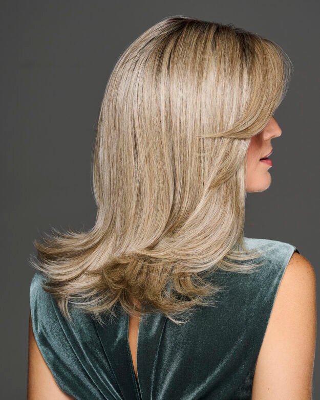 Full Finesse by Gabor | Long Layered Wig with Curtain Bangs - MyHairMail Wigs