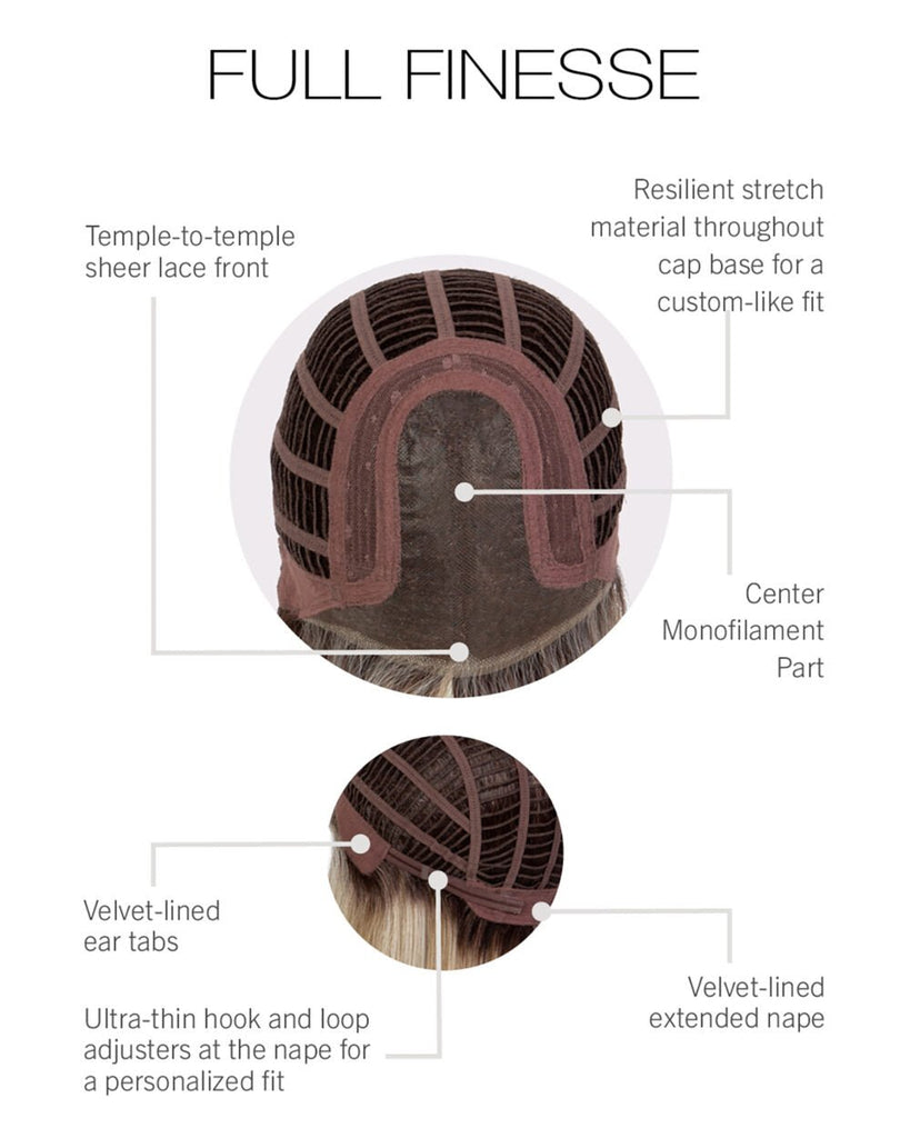 Full Finesse by Gabor | Long Layered Wig with Curtain Bangs - MyHairMail Wigs