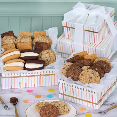 Happy Birthday Bakery Gift Tower Large - MyHairMail Wigs