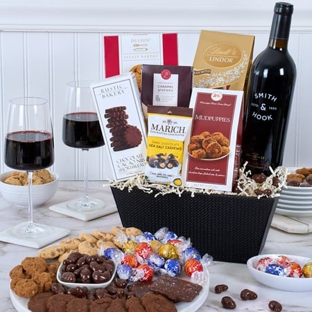 Red Wine & Dark Chocolate Gift Basket - Smith & Hook - MyHairMail Wigs